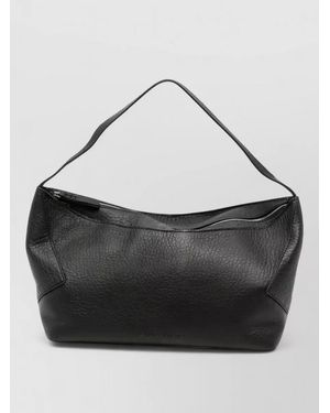 Studio Nicholson Leather Fold Detail Shoulder Bag - Black