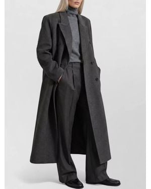 Frankie Shop Wool Oversized Double-Breasted Coat - Black