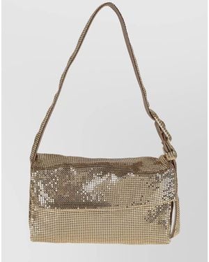 Benedetta Bruzziches Metal Mesh Shoulder Bag - Natural