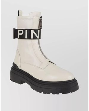 Pinko Mia 13 Chunky Sole Ankle Boot - White