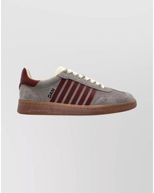 DSquared² Leather Stripe Low-Top Trainers - Brown