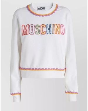 Moschino Organic Cotton Crew Neck Sweatshirt - White