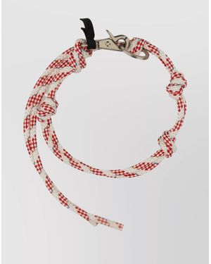Our Legacy Striped Knotted Rope Lanyard - White