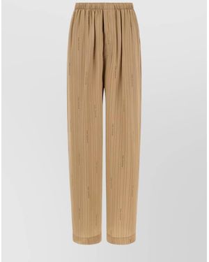 Balenciaga Tailored Pants Pinstripe Pattern - Natural