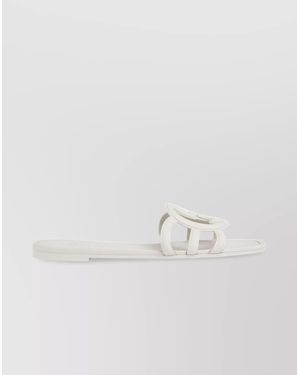 Gucci Rubber Slide Sandals - White