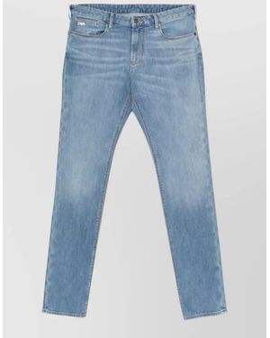 Emporio Armani Denim Cotton Jeans Faded Wash Design - Blue
