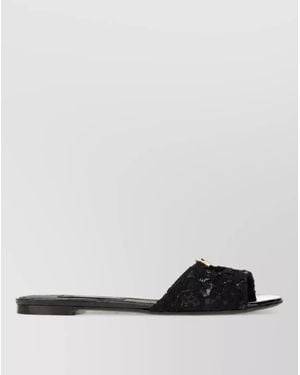 Dolce & Gabbana Lace Mules - White