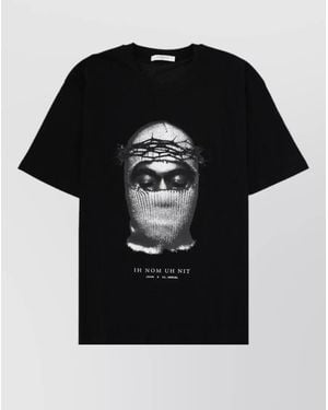ih nom uh nit Cotton Printed T-Shirt - Black