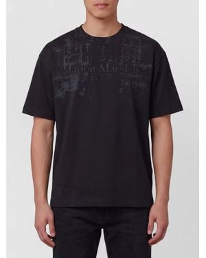 Maison Margiela Numeric Jersey T Shirt Dropped Shoulder - Black