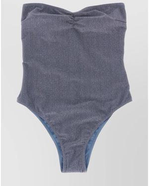 MC2 Saint Barth Soleil Lurex One-Piece Swimsuit - Blue