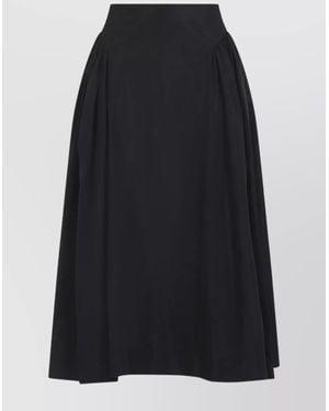 Simone Rocha High-Waisted Gathered Midi Skirt Bind - Blue