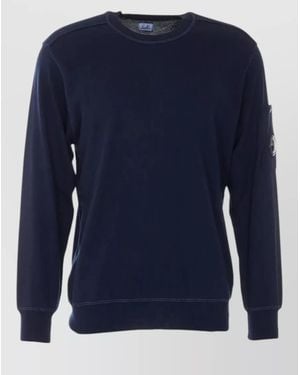 C.P. Company Crew Neck Knitwear Patch Pocket - Blue