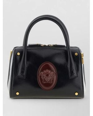 Versace Small Top Handle Handbag Dual Handles - Black