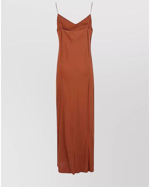 Alberto Biani Viscose Long Slip Maxi Dress - White