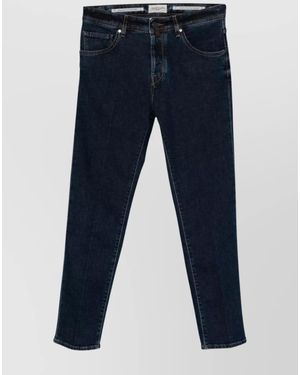 Jacob Cohen Denim Slim-Fit Cropped Straight-Leg Jeans - Blue