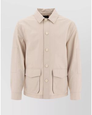 Vince Cotton Utility Jacket - Natural