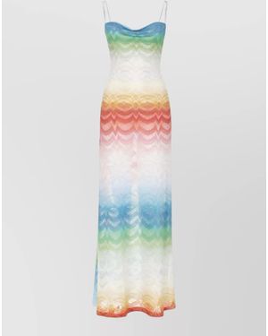 Missoni Sheer Maxi Beach Dress Open Back Straps - White