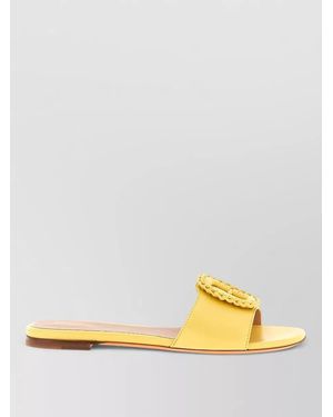 Santoni Leather Corolle Sandals - Yellow