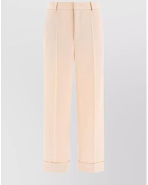 Valentino Wool Tailored Trousers - White
