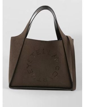 Stella McCartney Logo Embossed Crossbody Tote Bag - Brown