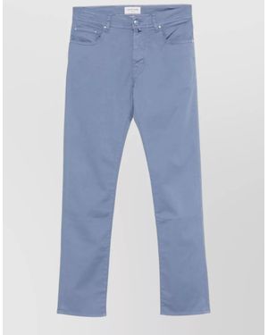 Jacob Cohen Tailored Trousers Belt Loops Front Back Pockets - Blue