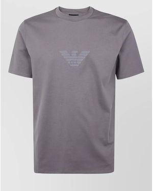 Emporio Armani Short Sleeve Crew Neck Cotton T Shirt - Grey