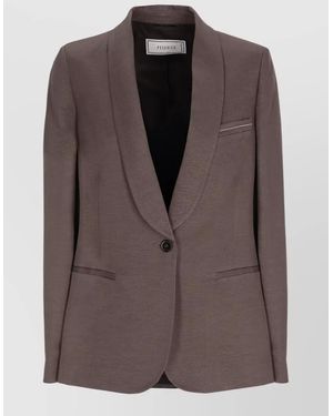 Peserico Tailored Blazer Light Point Chest Pocket - Brown