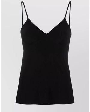 Norma Kamali V Neck Slip Top - Black