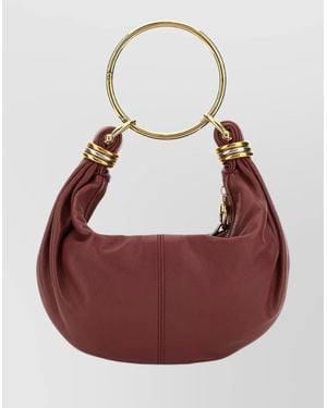 Chloé Small Handbag Featuring Circular Handle - Red