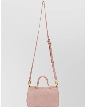 Dolce & Gabbana My Sicily Medium Leather Shoulder Bag - Natural