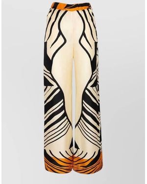 Raquel Diniz Sofia Wide Leg High Waist Trousers - Natural