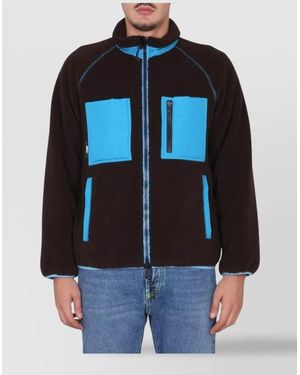 MSGM High Neck Lightweight Jacket - Blue