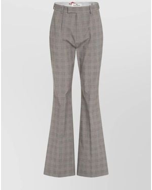 Vivienne Westwood Checked Straight Trousers - Grey