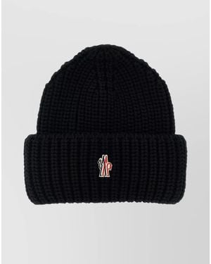 Moncler Ribbed Wool Beanie - Black