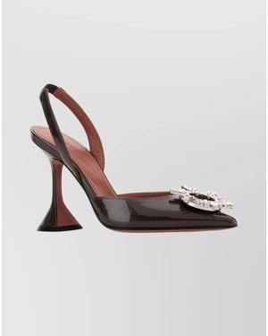 AMINA MUADDI Leather Court Shoes - Metallic
