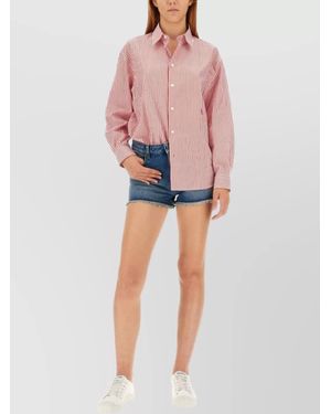 Sporty & Rich Striped Long Sleeve Regular Fit Shirt - Pink