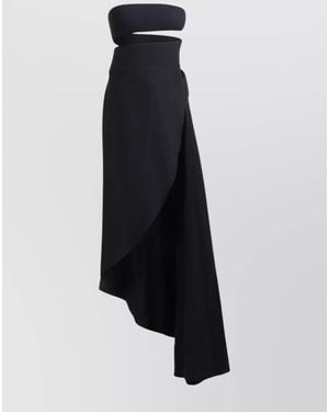 Alaïa Spiral Fluid Cady Dress - Black