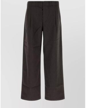 Our Legacy Wide Leg Wool Leisure Pants - Black