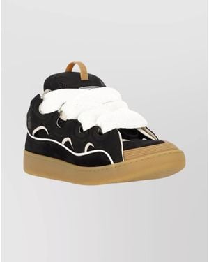 Lanvin Leather Low-Top Trainers - Metallic