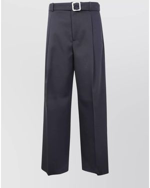 Jil Sander Wool Wide-Leg Trousers - Blue
