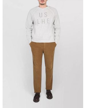 Engineered Garments Logo Print Crewneck Sweatshirt - White