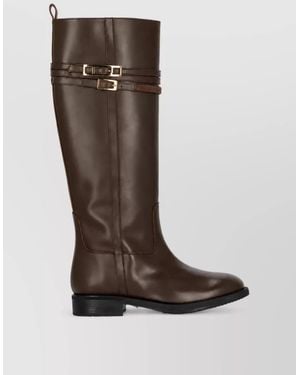 Fabiana Filippi Leather Ankle Boots - Brown