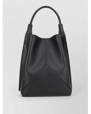 Victoria Beckham Bucket Bag Structured Shape Top Handle Shoulder - Black