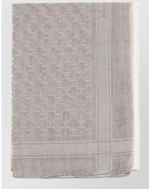 Max Mara Wool Jacquard Logo Scarf - Gray