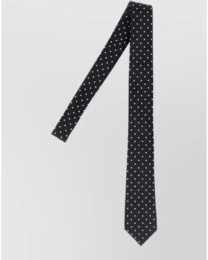 Tom Ford Embroidered Silk Tie - Black