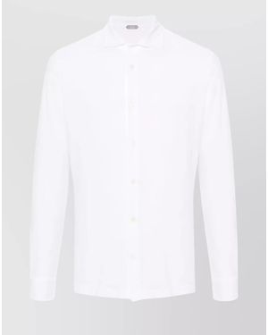 Zanone Cotton Polo Shirt - White