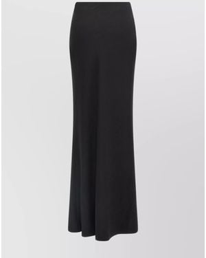 Alessandra Rich Silk Straight Skirt - Black