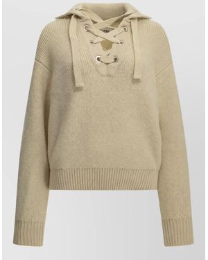 Isabel Marant Wool Alpaca Polo Jumper - Natural