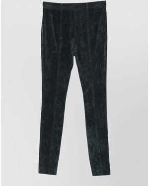 Alberta Ferretti Velvet Effect Skinny-Fit Tailored Pants - Black