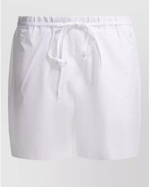 Loulou de Saison Tailored Shorts Featuring Single Back Pocket - White